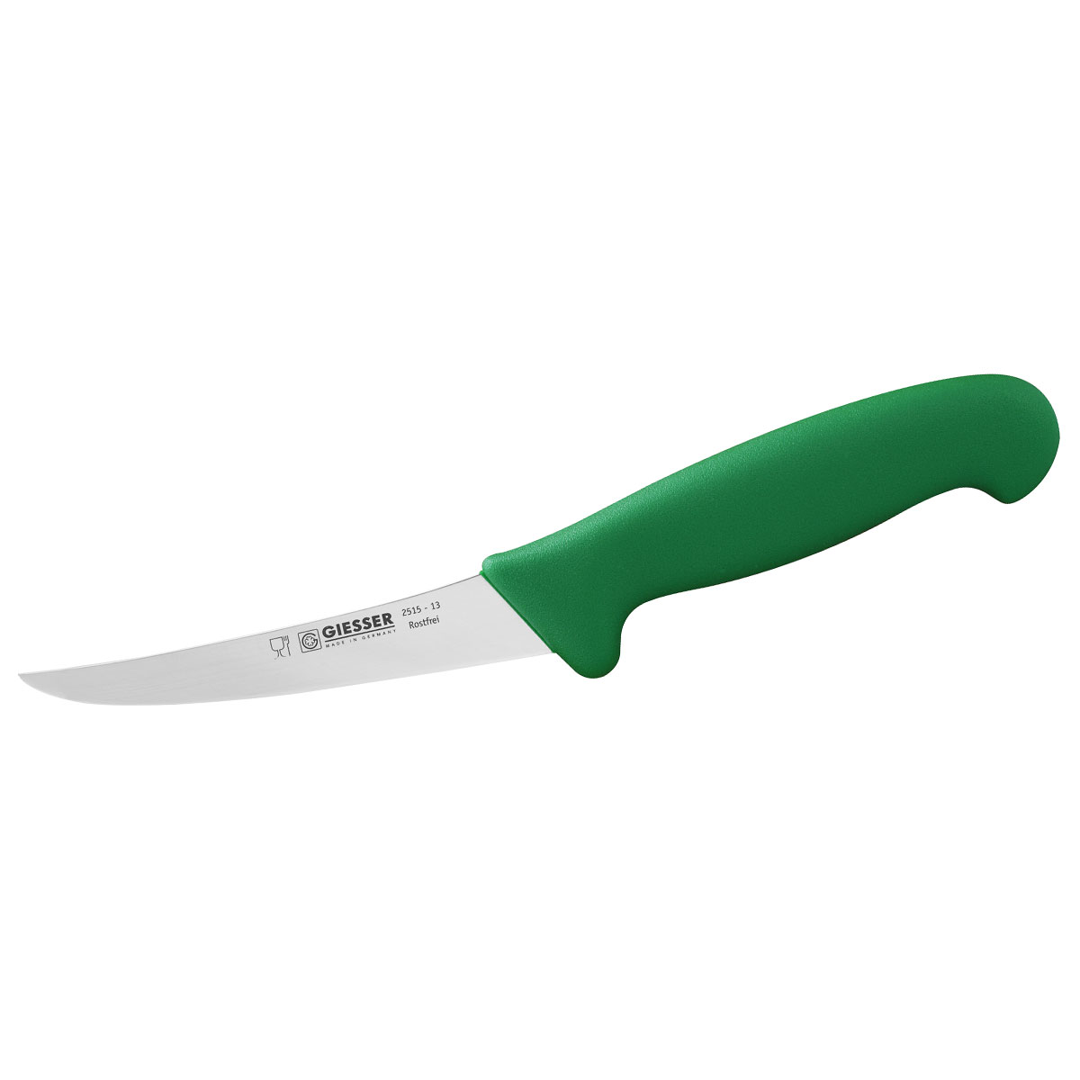 Giesser Boning Knife, 13cm (5) - Curved, Narrow, Stiff - Green