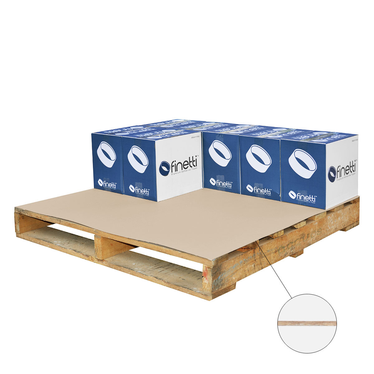 Kraft Paper Pallet Sheets, 1160mm x 1160mm x 310um (135gsm)