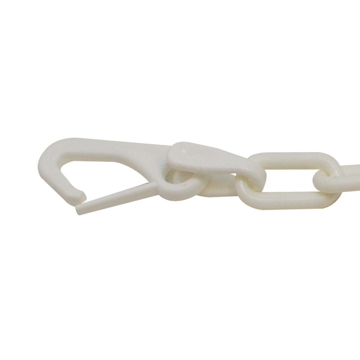 White Plastic Snap Hook for Chain Belt
