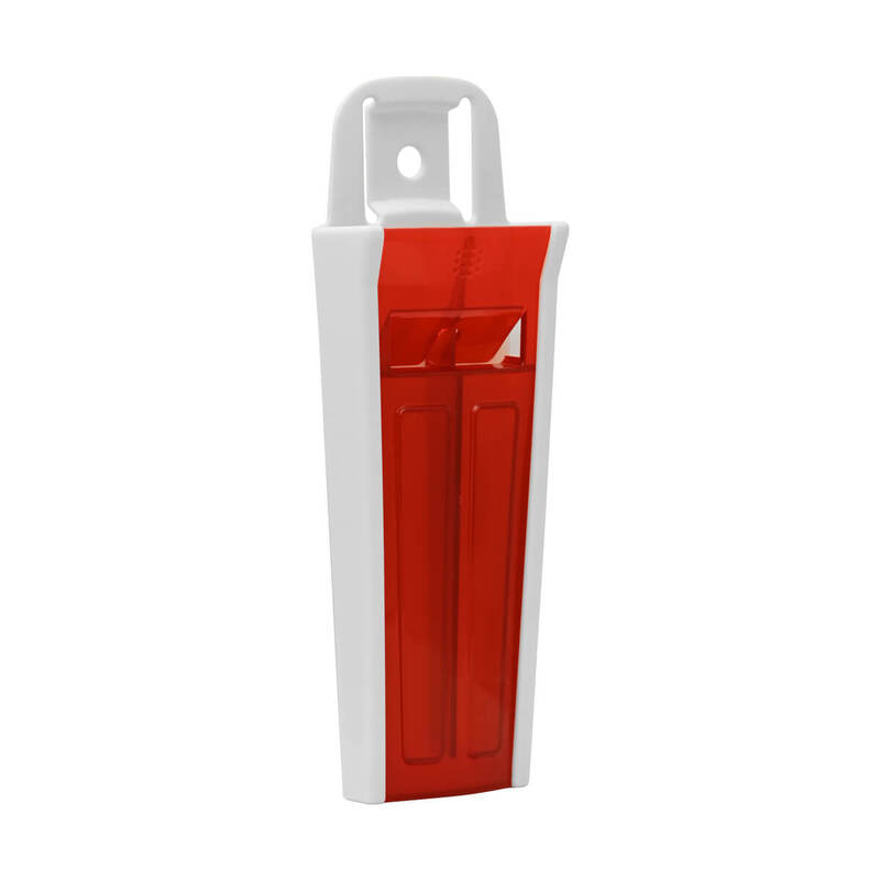 Knife Pouch, 2 Holder, Clear Red Front