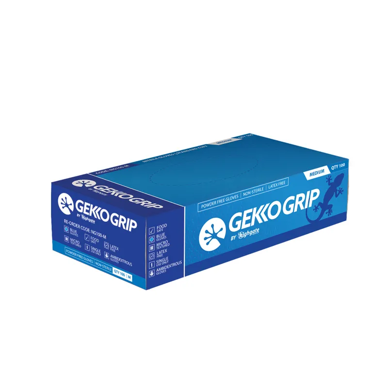Gekko Grip Nitrile Gloves, Standard Cuff