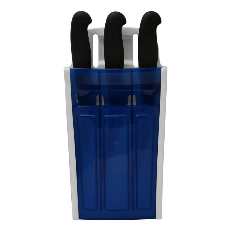 Knife Pouch, 3 Holder, Clear Blue Front