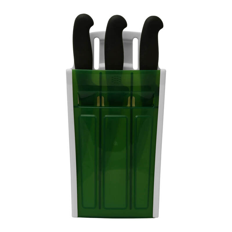Knife Pouch, 3 Holder, Clear Green Front