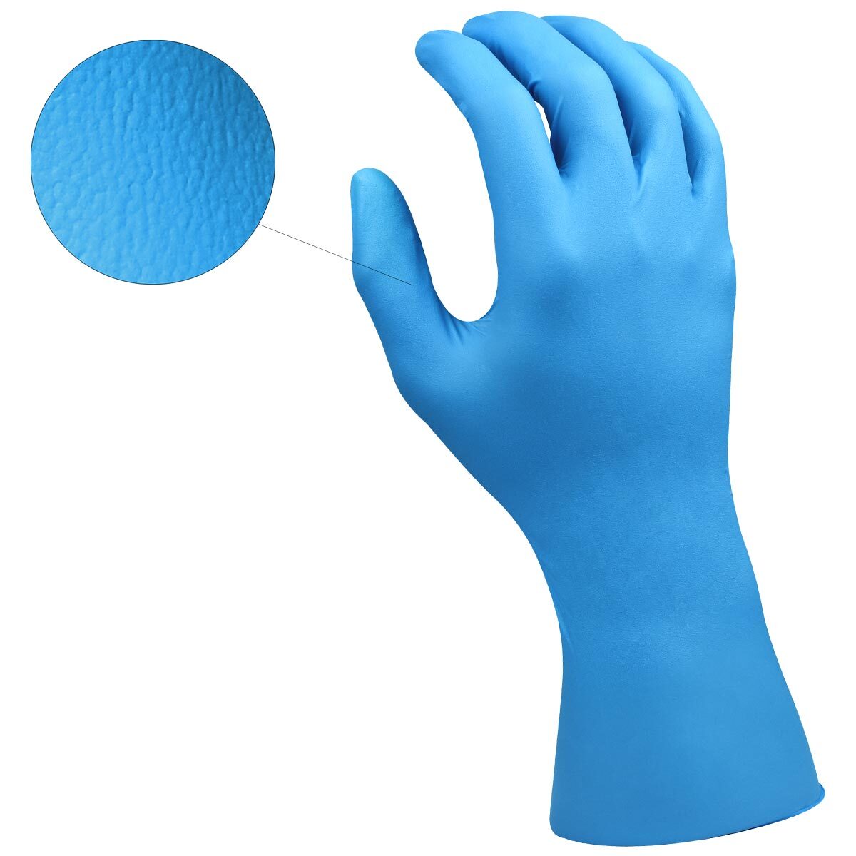 Gekko Grip Nitrile Gloves, Long Cuff - Blue