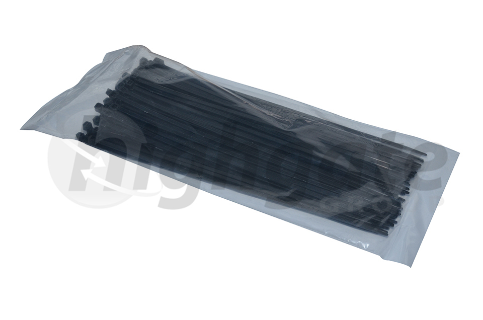 Cable Ties, Sizes 100mm - 370mm  (100/pk) Black