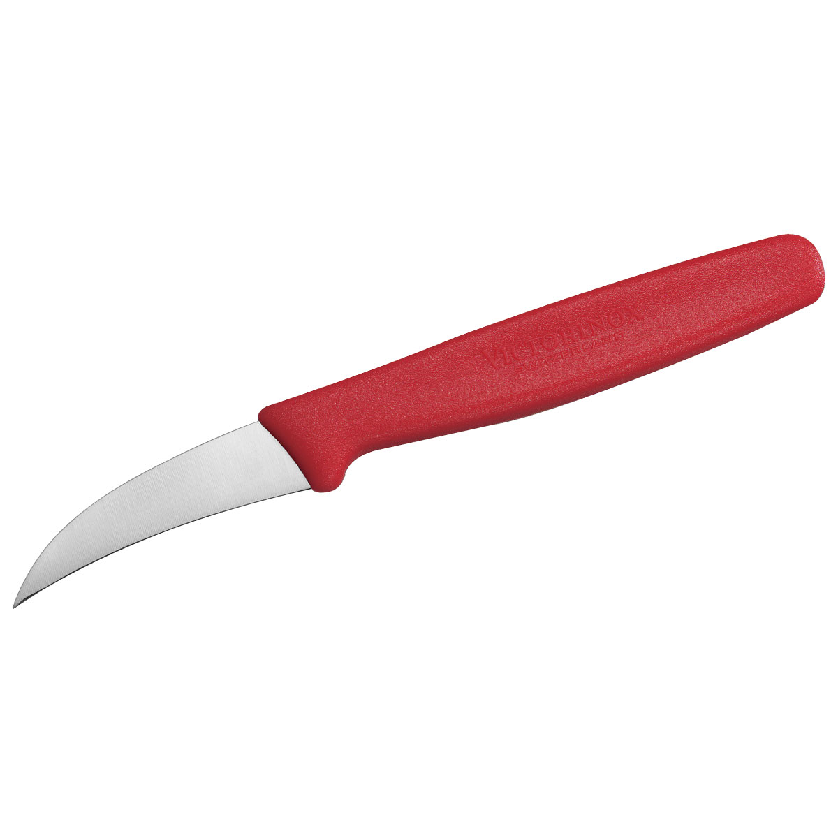 Victorinox Shaping Knife, 6cm (2 1/4) - Curved, Plain Edge - Red