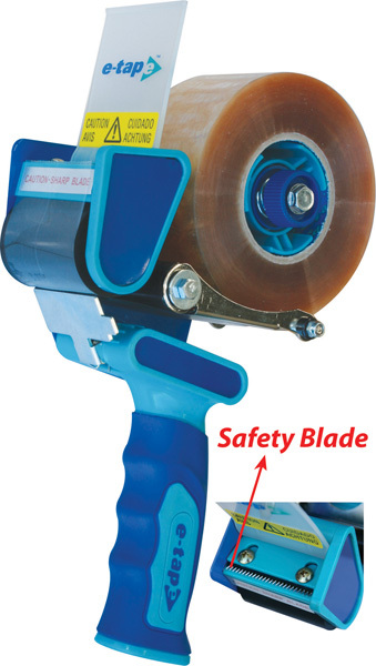 E-Tape Premium Tape Dispenser, Silent (Safety Blade)