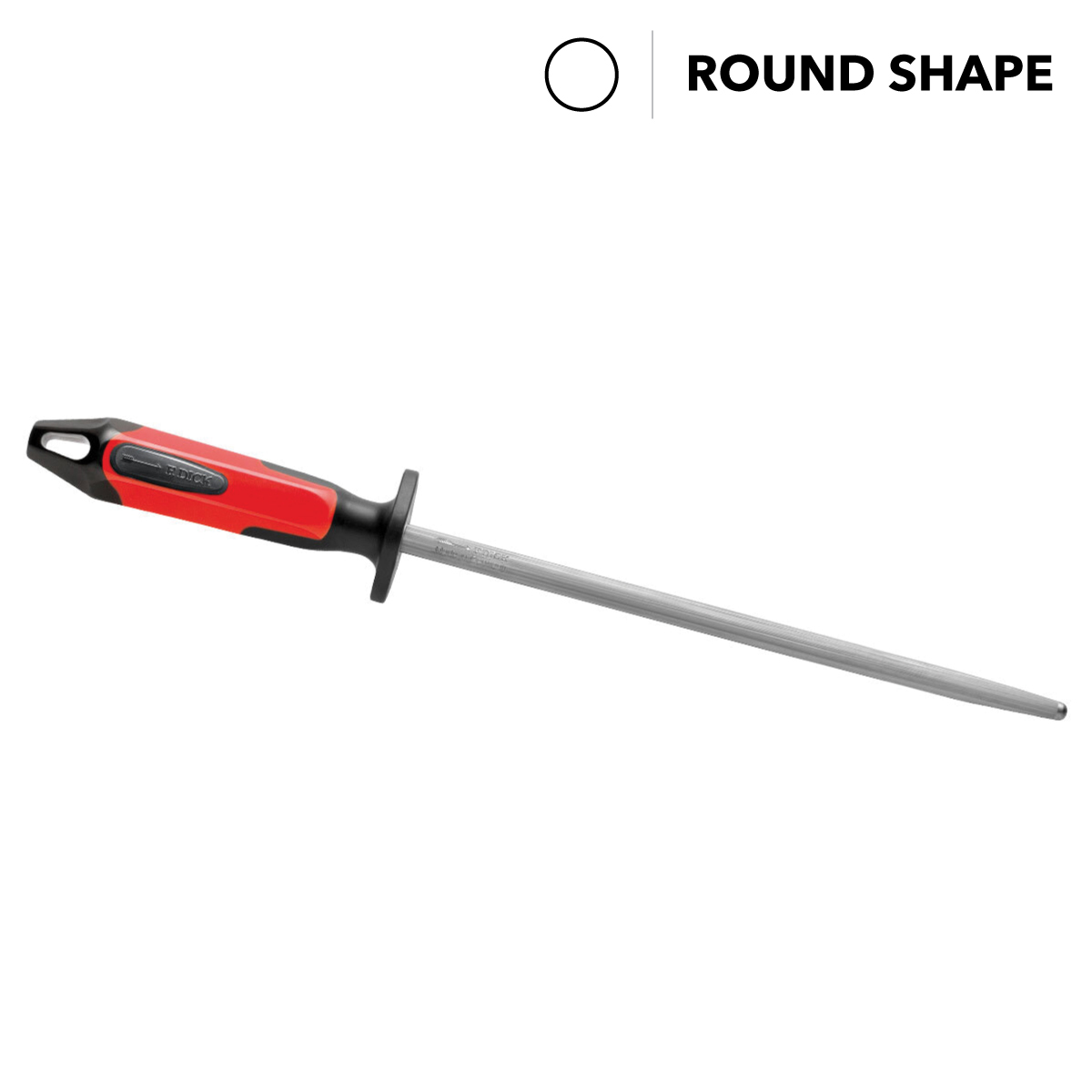 F.Dick Sharpening Steel, 25cm (10") - Regular Cut, Round (New Handle)