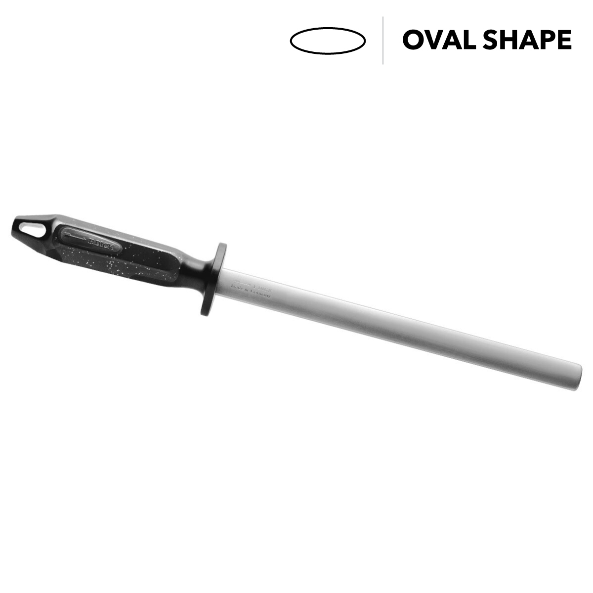 Simón long oval diamond sharpening steel with fiber handle