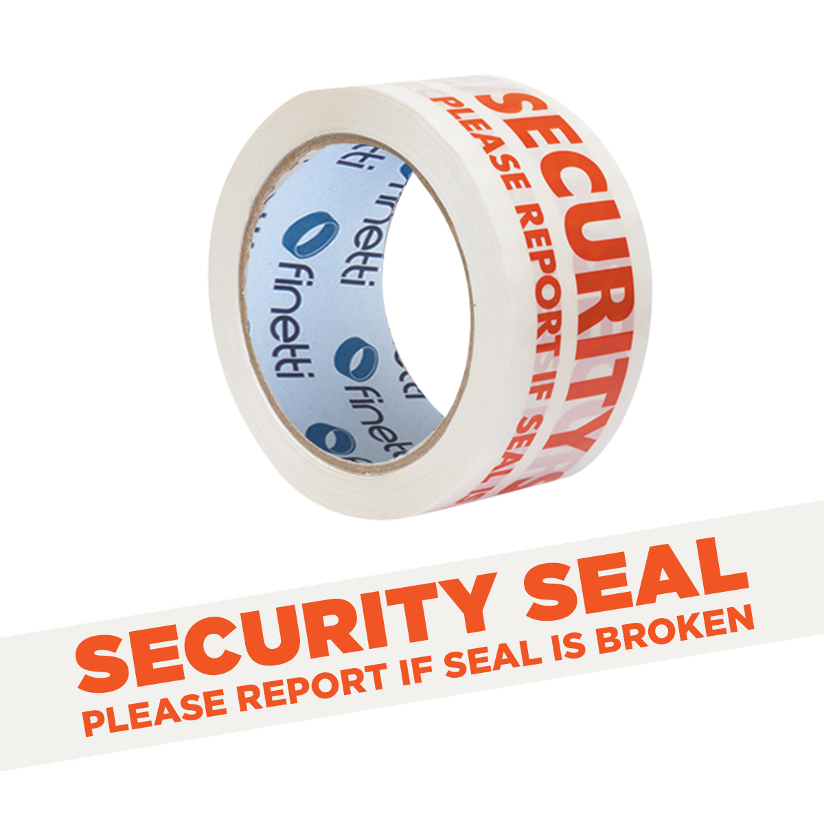 Security Seal Tape, 48mm x 66m, Red/White