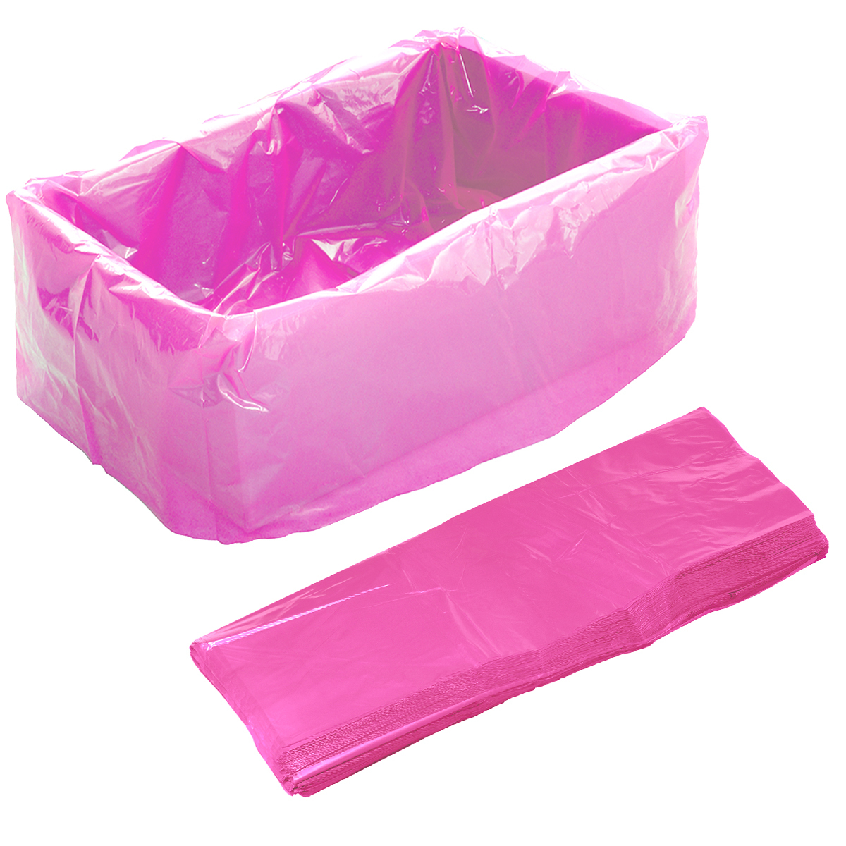Carton Liner, 635+ 380 x 635mm x 18um (Flat-Packed) - Pink