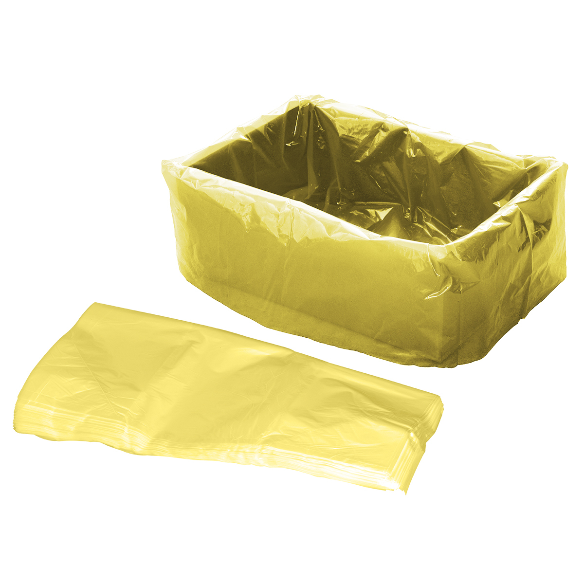 Carton Liner 635+380x635mm Yellow - Flat Packed (600/ctn)