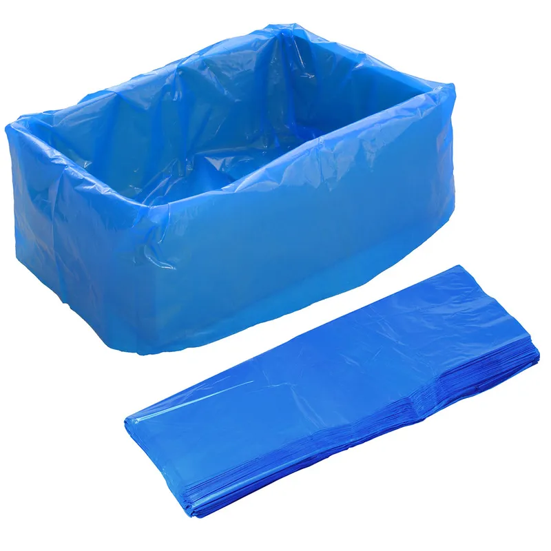 Carton Liner, 635+380x635mm x 65um - Blue Flat Packed (250pcs/carton)