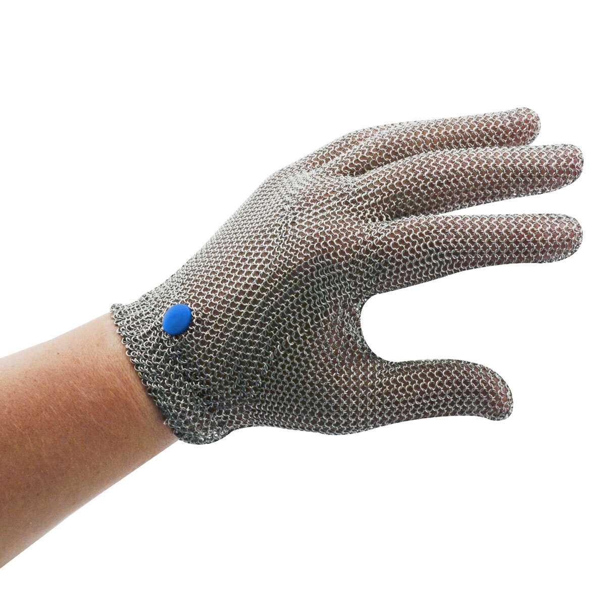 Manulatex Chain Mesh Glove, Wrist Length With Spring
