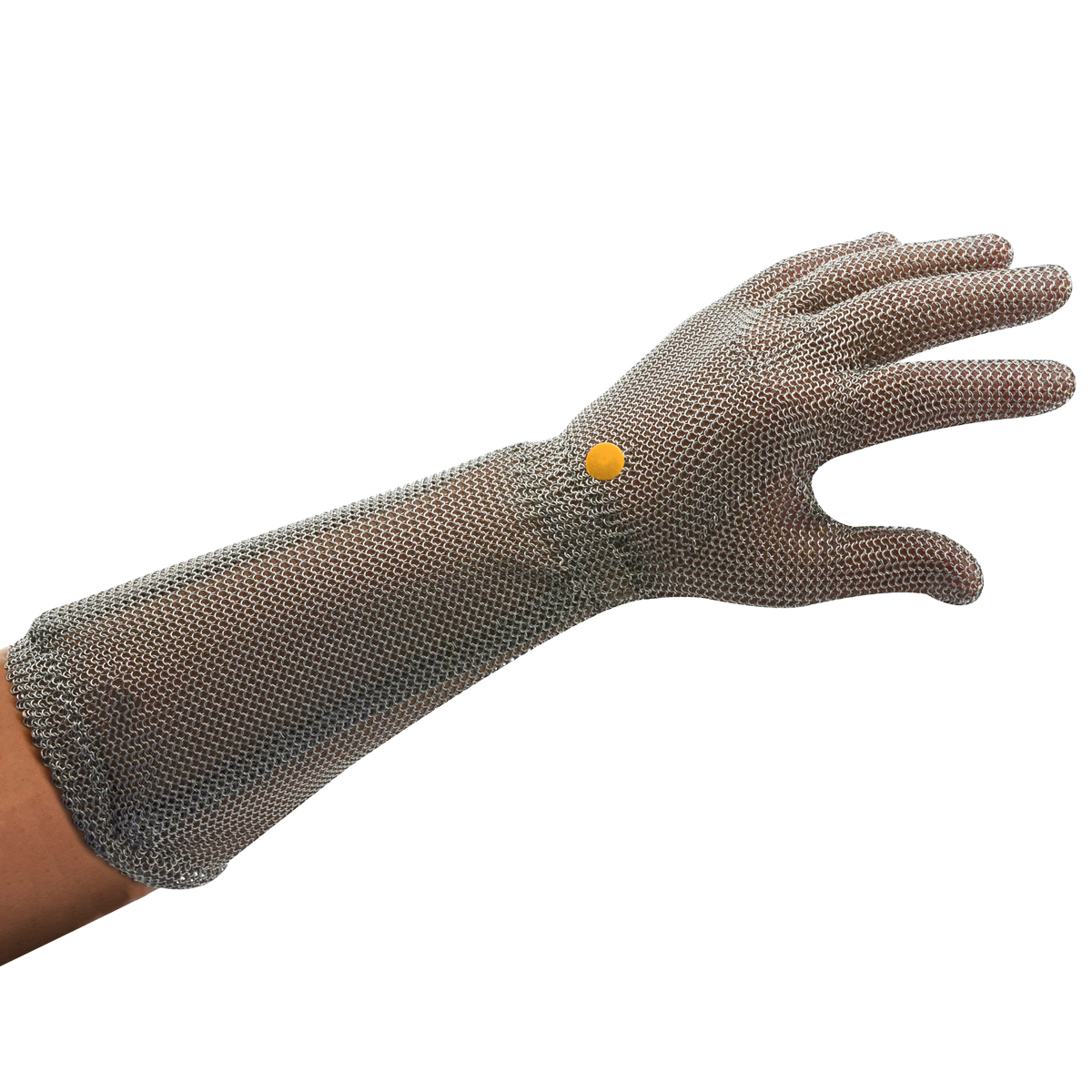 Manulatex Chain Mesh Glove, Long Cuff With Spring