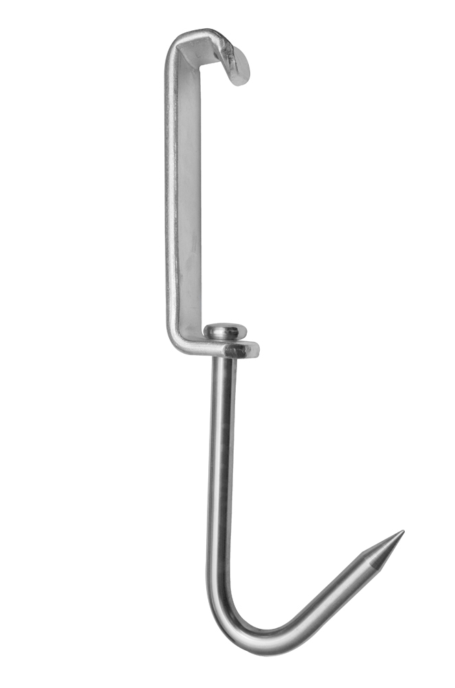 Meat Hook Gambrel & Slide Assy, Metal Dimensions: (300mm - full length) Hook - 100mm x 40mm