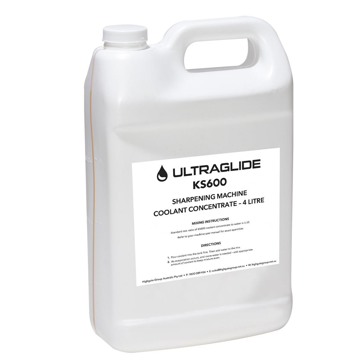 Ultraglide Sharpening Machine Coolant, 4 Litres