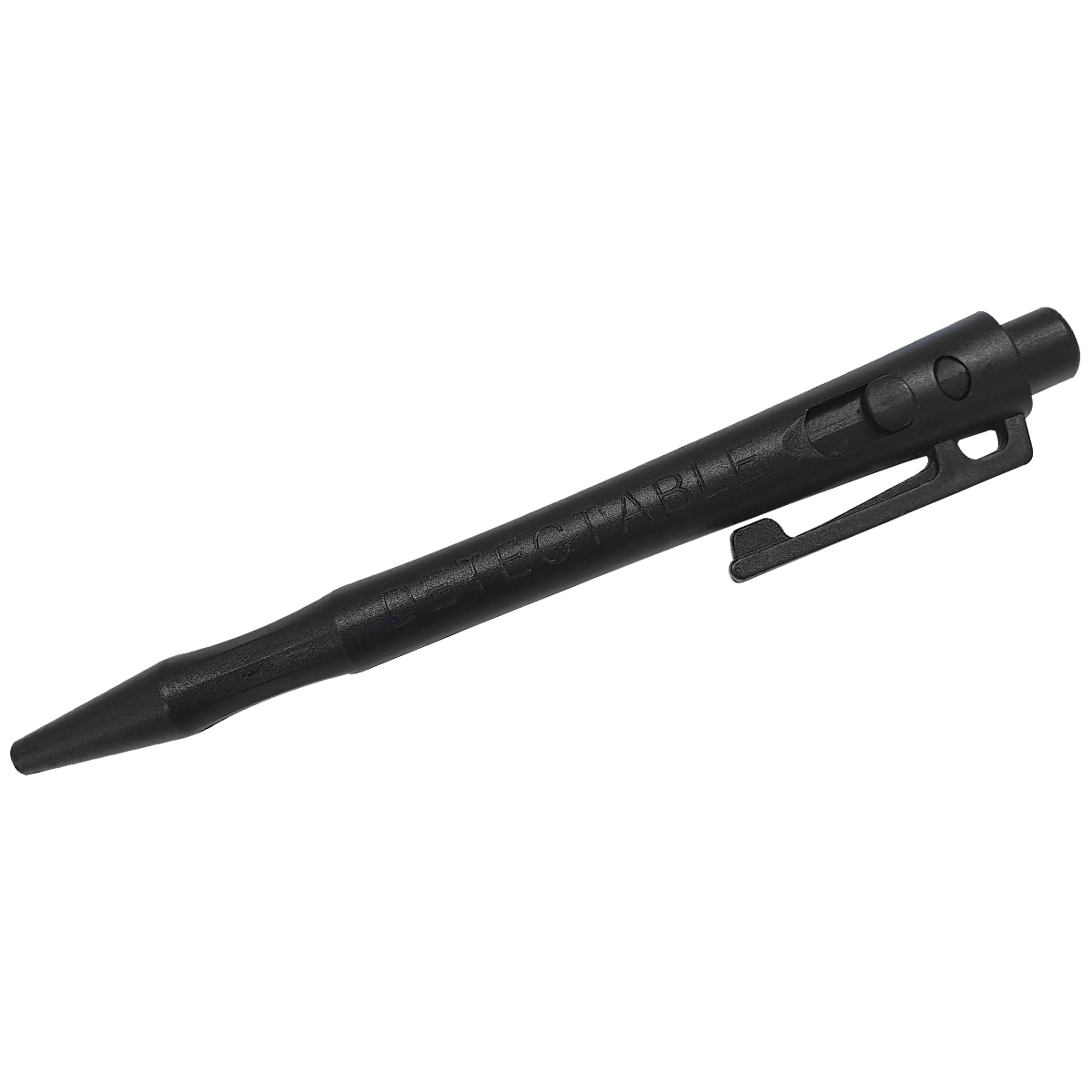 Metal Detectable Pen, Black with Clip