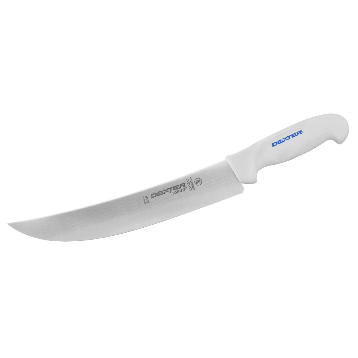 Dexter Slicing Knife, 25cm (10) - Scimitar, Sofgrip - White