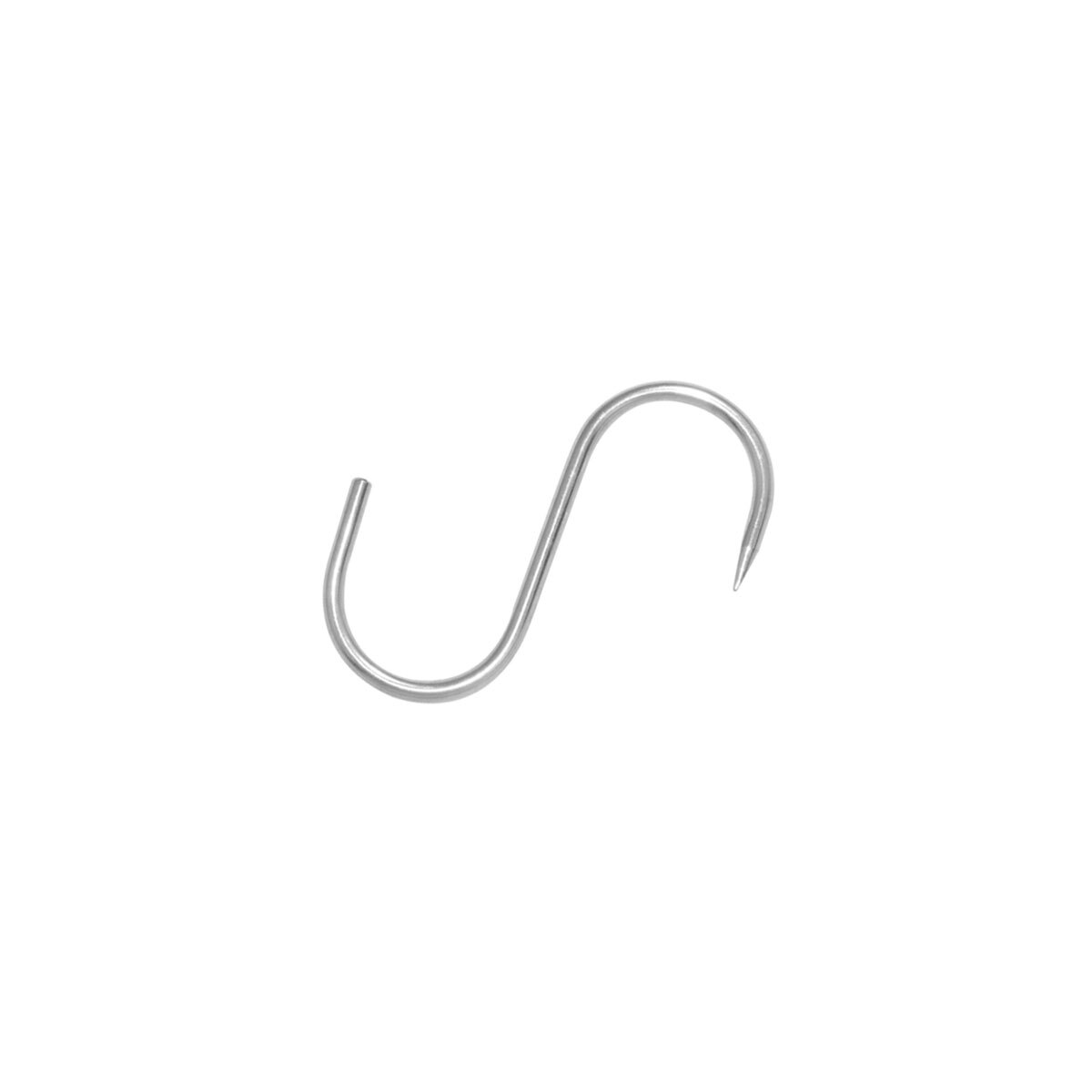 S Hook, 80mm (3), 4mm S/S (1 Sharp End)