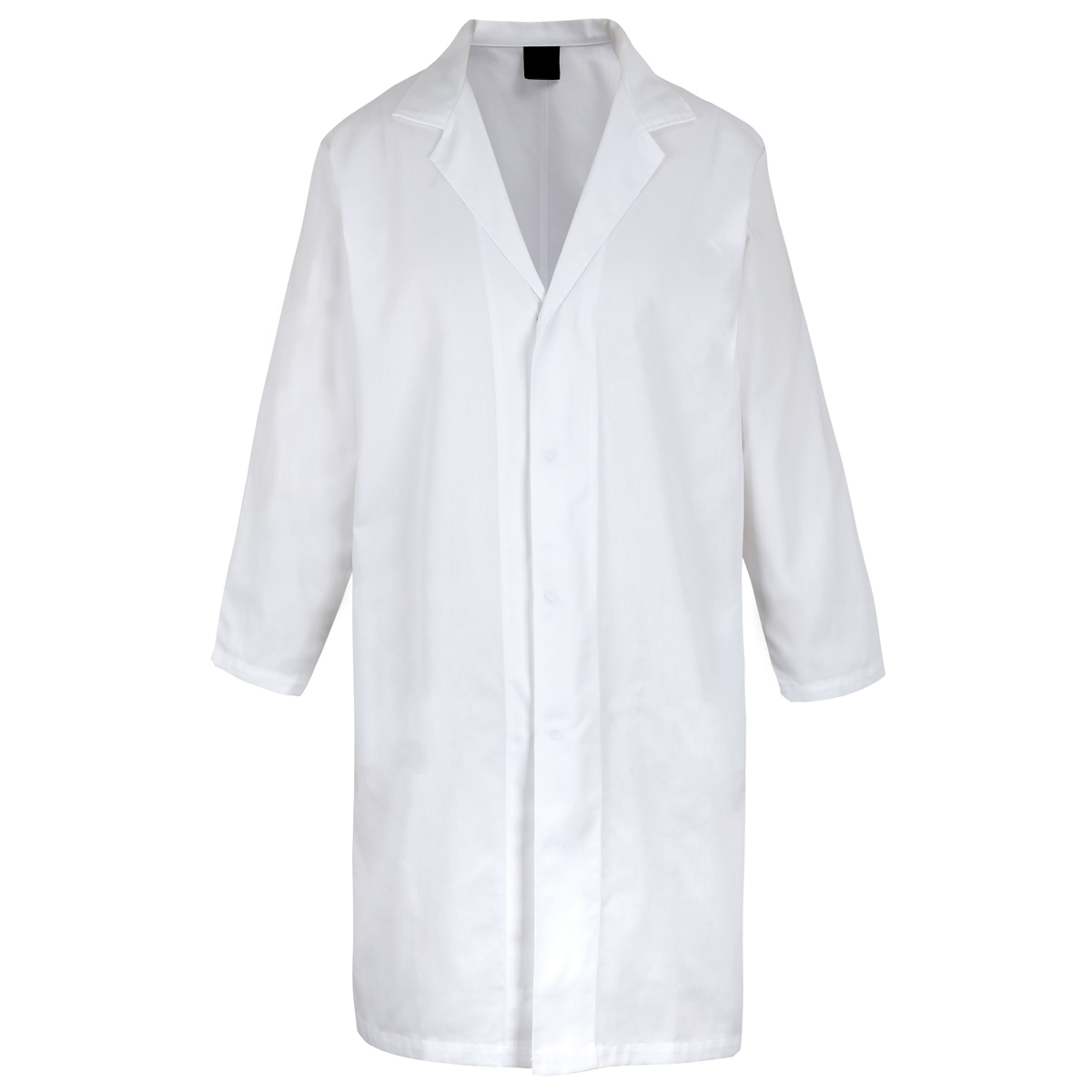 Dust/Lab Coat Without Pockets - White