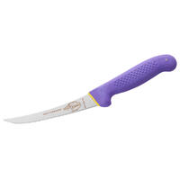 Caribou Ultragrip Comfort Boning Knife 6” Inch (15cm) Curved Stiff Blade Purple