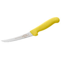 Caribou Ultragrip Comfort Boning Knife 6” Inch (15cm) Curved Stiff Blade Yellow