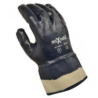 Nitrile Fully Dipped Gloves - Canvas Cuffs, Size 9