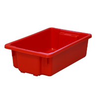 No 7 Stack & Nest Tub, 32L - Red, Dimensions: 645 x 413 x 200mm