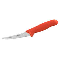 Giesser PrimeLine Boning Knife 5” Inch (13cm) Curved Narrow Stiff Blade - Red