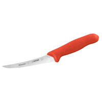 Giesser PrimeLine Boning Knife 6” Inch (15cm) Curved Narrow Stiff Blade - Red