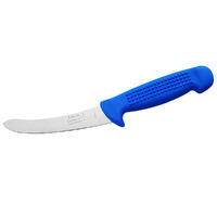 Victory Curved Boning Knife 5” Inch (13cm) Round Tip Stiff Blade - Blue