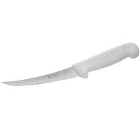 Victory Curved Boning Knife 6" Inch (15cm) Stiff Narrow Blade - White