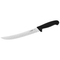 Giesser Slicing Knife, 10” Inch (25cm) Scimitar, Narrow, Fluted - Black