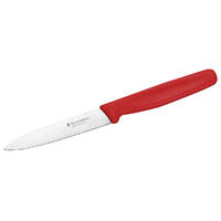Victorinox Paring Knife, 10cm (4) - Pointed, Plain Edge - Red