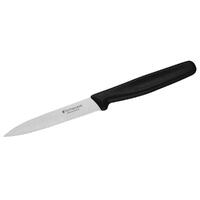 Victorinox Paring Knife, 10cm (4) - Pointed, Serrated Edge - Black