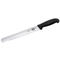 Victorinox Slicing Knife, 25cm (10) - Plain Edge, Round Tip - Black