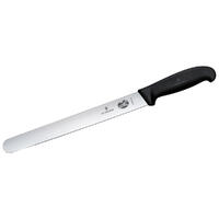 Victorinox Slicing Knife, 30cm (12) - Plain Edge, Round Tip - Black