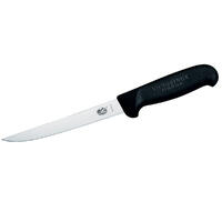 Victorinox Fibrox Boning Knife 7" Inch (18cm) Straight, Narrow Blade - Black