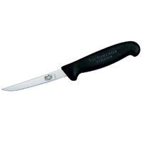 Victorinox Fibrox Boning Knife 3 3/4" Inch (9cm) Straight, Extra Narrow Straight Blade - Black