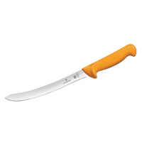 Swibo Filleting Knife 8” Inch (20cm) Curved, Flexible, Wide Blade - Yellow 