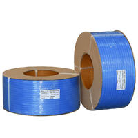 Premium Machine Poly Strapping, 12mm x 0.65mm x 3000m - Blue