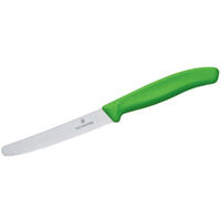 Victorinox Paring Knife, 10cm (4) - Round, Swiss Classic - Green