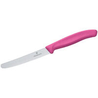 Victorinox Paring Knife, 10cm (4) - Round, Swiss Classic - Pink