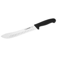 Giesser Slicing Knife, 24cm (10) - Bullnose, Fluted - Black