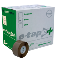e-tape Acrylic Packaging Tape, 50mm x 150m - Brown