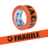 Fragile Tape, 48mm x 66m, Fluro Orange