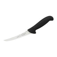 F.Dick Boning Knife, 15cm (6) - Curved, Narrow, Semi-Flexible, ErgoGrip - Black