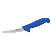 F.Dick Boning Knife, 13cm (5) - Curved, Narrow, Stiff, Hollow Ground, ErgoGrip - Blue