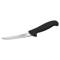 F.Dick ErgoGrip Boning Knife 6” Inch (15cm) Narrow Stiff Curved Blade - Black